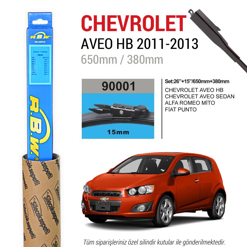 Chevrolet Aveo Hatchback RBW Muz Silecek (2011-2013)