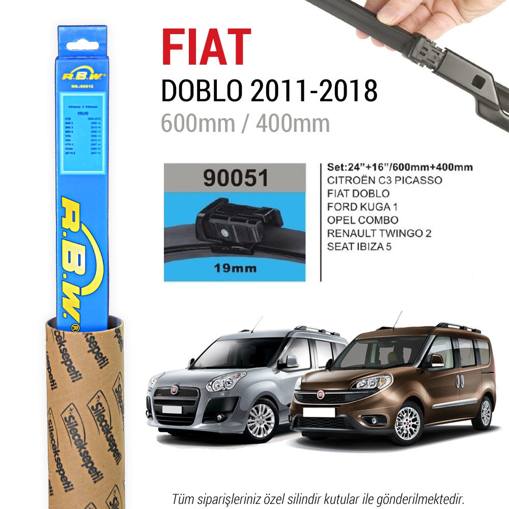 Fiat Doblo RBW Muz Silecek Takımı (2011-2021)