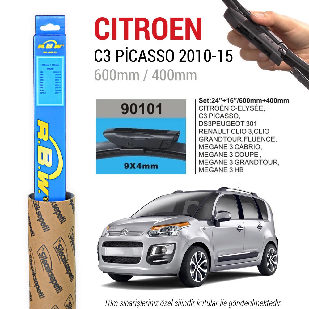 Citroen C3 Picasso RBW Muz Silecek Takımı (2010-2015)