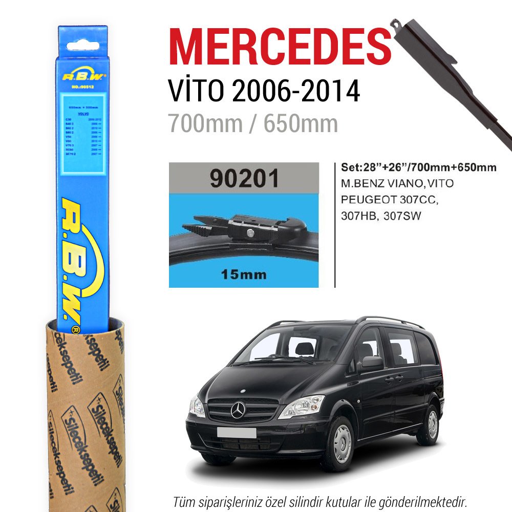 Mercedes Vito RBW Muz Silecek Takımı (2006-2014)