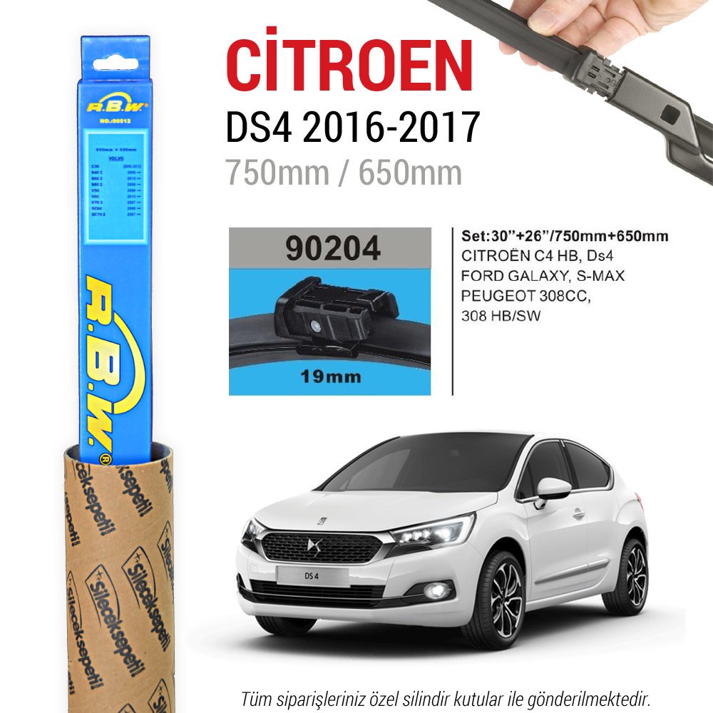 Citroen DS4 RBW Muz Silecek Takımı (2016-2017)