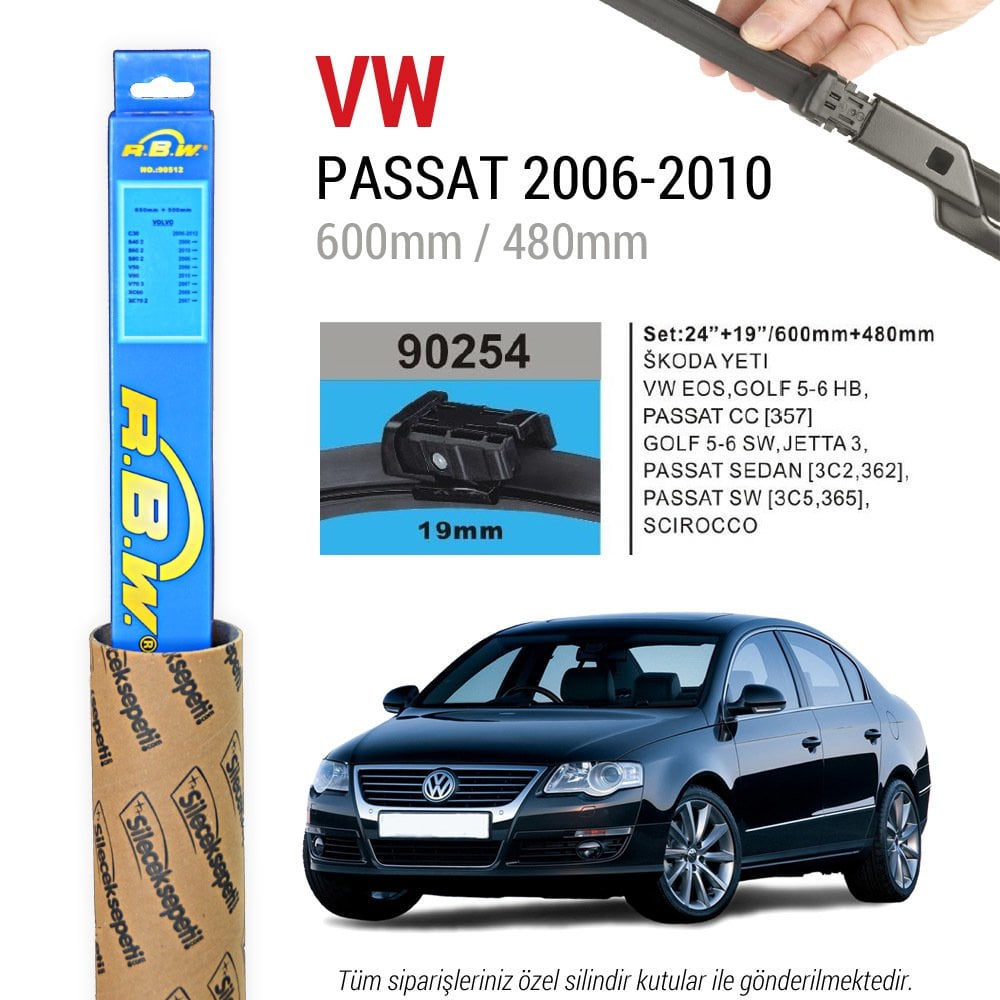 VW Passat RBW Muz Silecek Takımı (2006-2010)