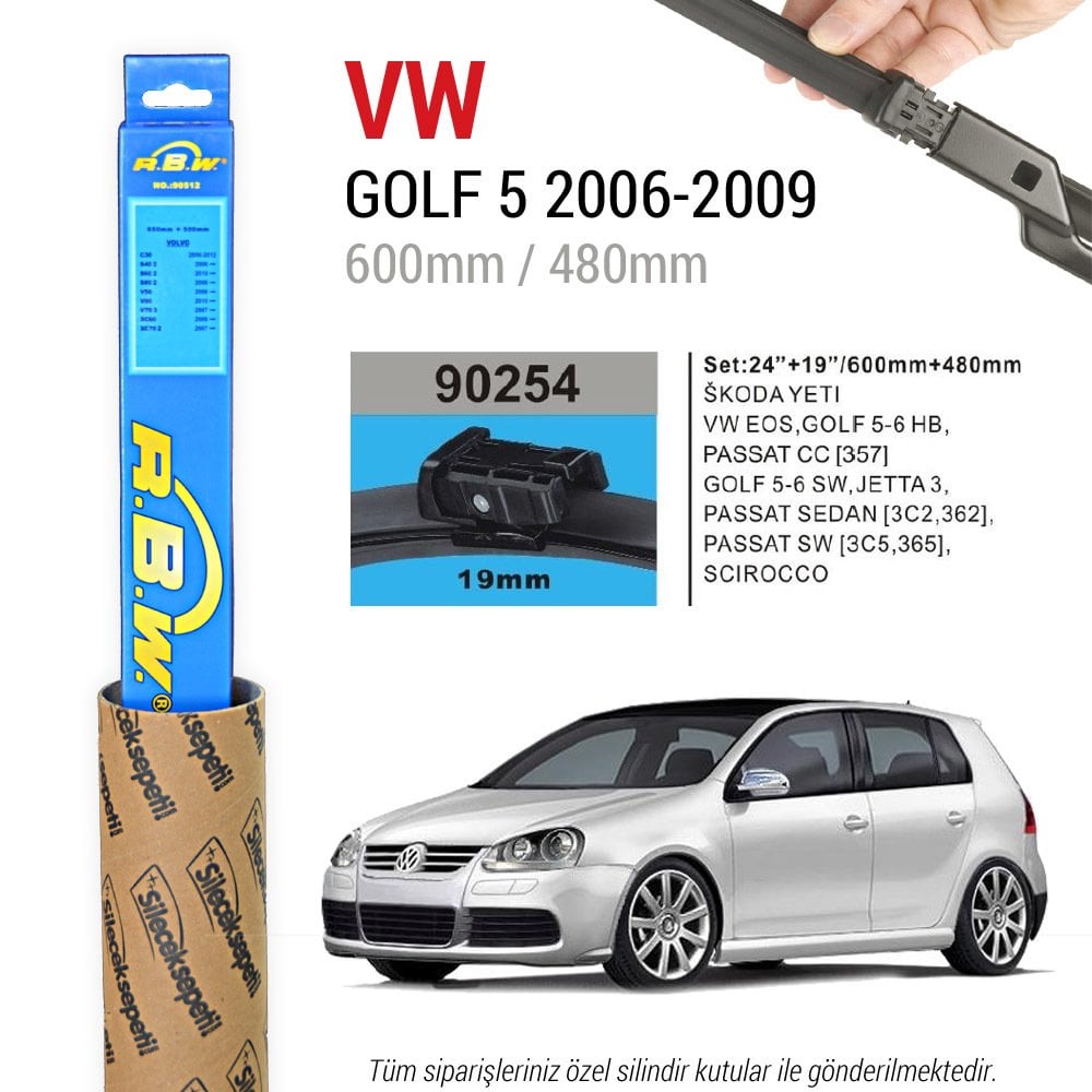 VW Golf 5 RBW Muz Silecek Takımı (2006-2009)