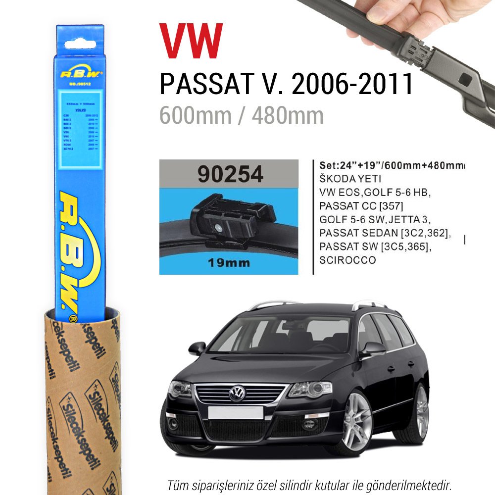 VW Passat Variant RBW Muz Silecek Takımı (2006-2011)