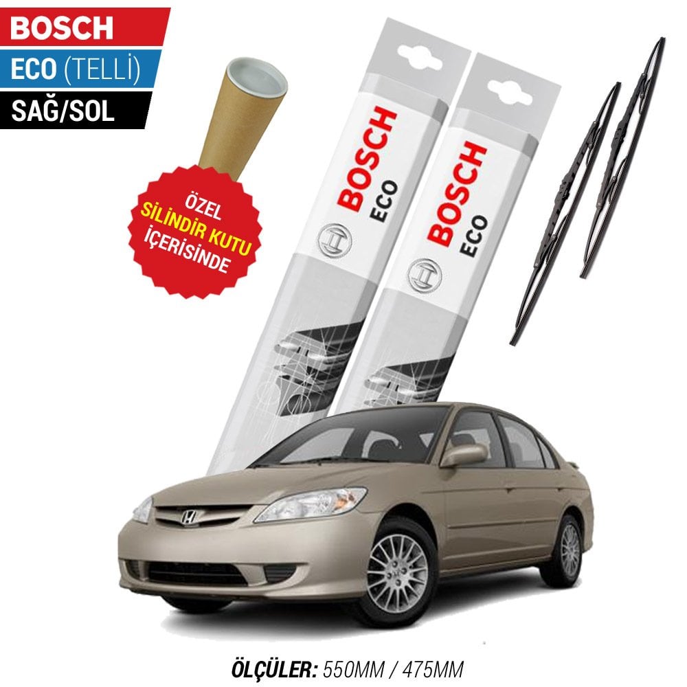 Honda Civic Silecek Takımı (2001-2006) Bosch Eco