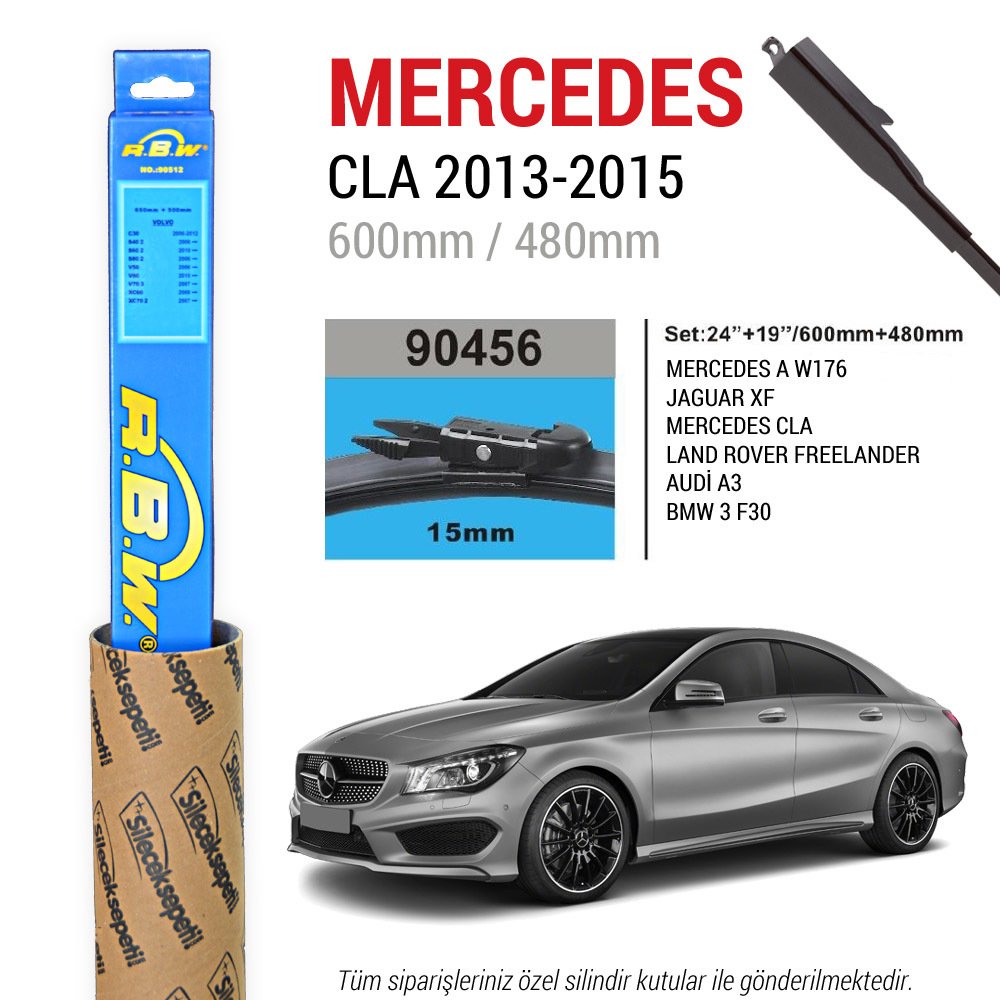 Mercedes CLA Serisi RBW Muz Silecek Takımı (2013-2015 W117)