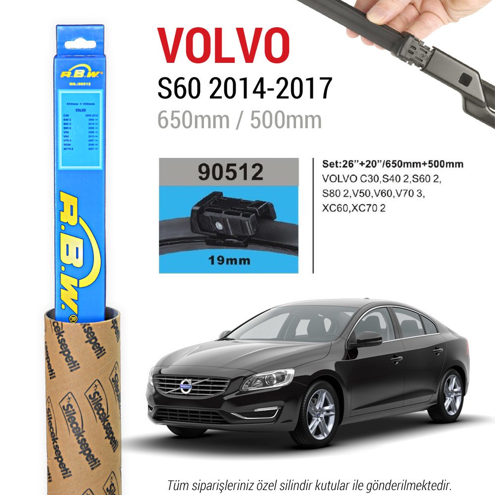 Volvo S60 RBW Muz Silecek Takımı (2014-2018)
