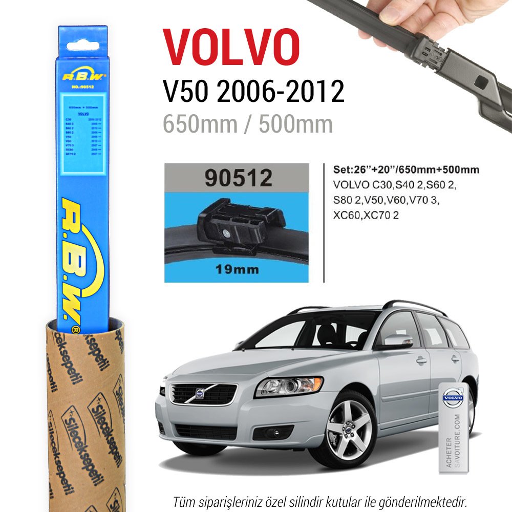 Volvo V50 RBW Muz Silecek Takımı (2006-2012)