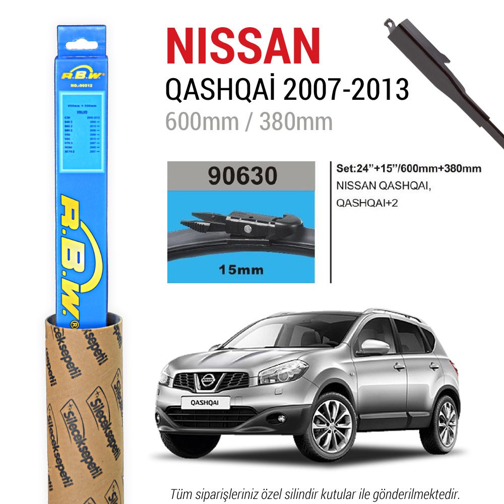 Nissan Qashqai RBW Muz Silecek Takımı (2007-2013)