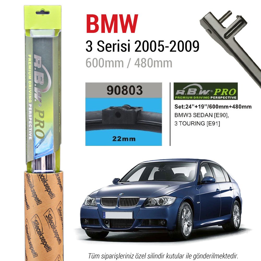BMW 3 Serisi E90 RBW Pro Silecek Takımı (2005-2009)