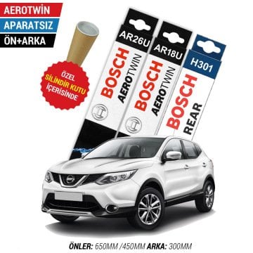 Nissan Qashqai Ön Arka Silecek Seti (2014-2021) Bosch Aerotwin