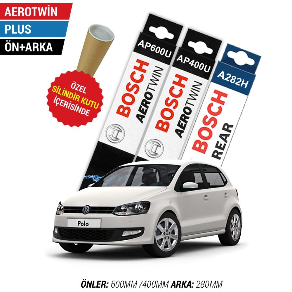 VW Polo Ön Arka Silecek Takımı (2009-2017) Bosch Aerotwin