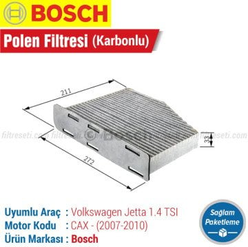 VW Jetta 1.4 TSI Bosch Karbonlu Polen Filtresi (2007-2010) CAX