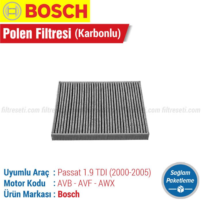VW Passat 1.9 TDI Bosch Karbonlu Polen Filtresi (2000-2005)