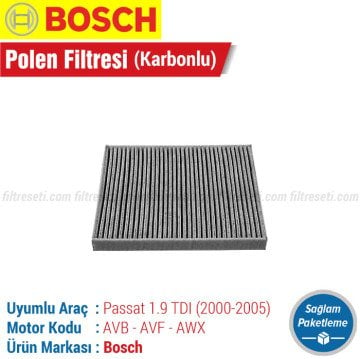 VW Passat 1.9 TDI Bosch Karbonlu Polen Filtresi (2000-2005)