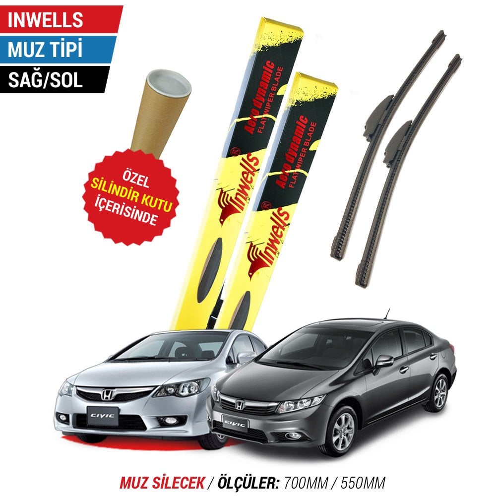 Honda Civic İnwells Muz Silecek Takımı (2006-2015)