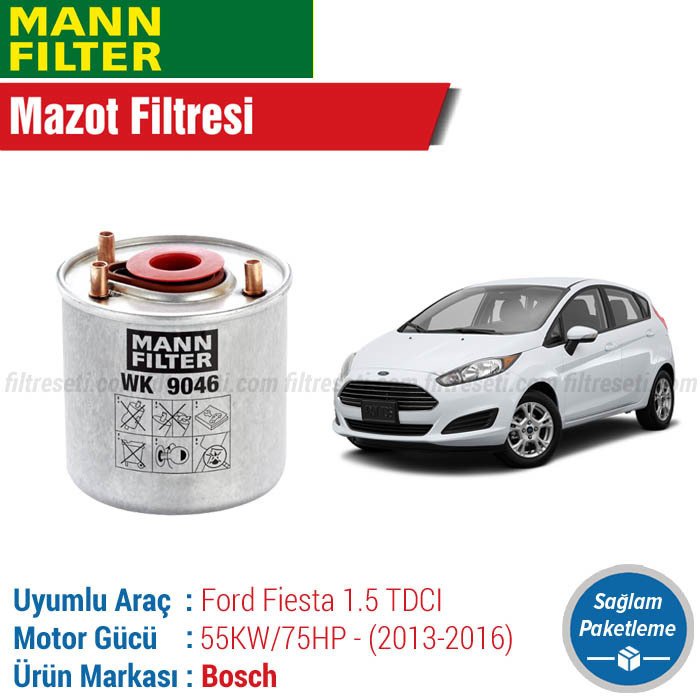 Ford Fiesta 1.5 TDCI MANN Mazot Filtresi (2013-2016)