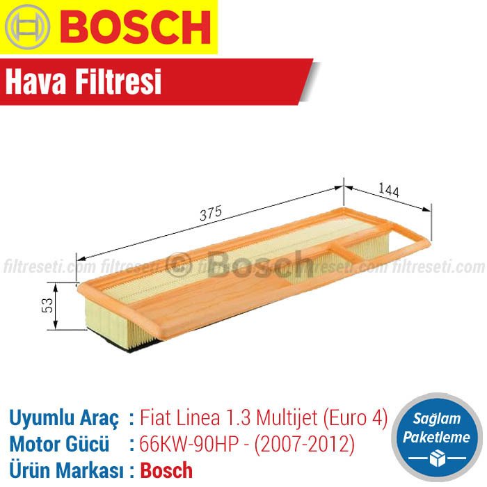 Fiat Linea 1.3 Multijet Bosch Hava Filtresi (2007-2012)