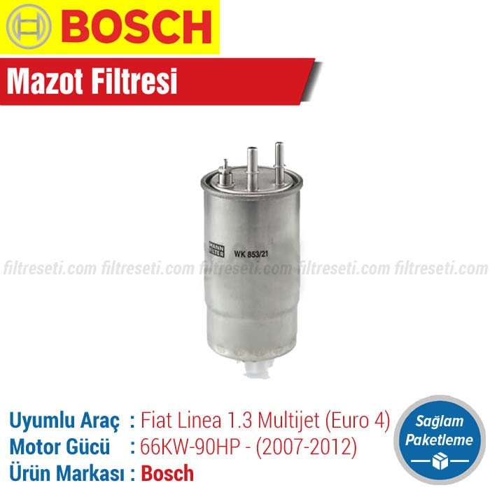 Fiat Linea 1.3 Multijet Bosch Mazot Filtresi (2007-2012)