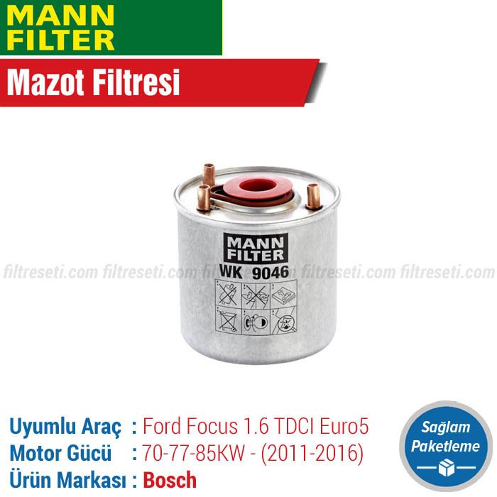 Ford Focus 1.6 TDCI MANN Mazot Filtresi (E5 2011-2016)