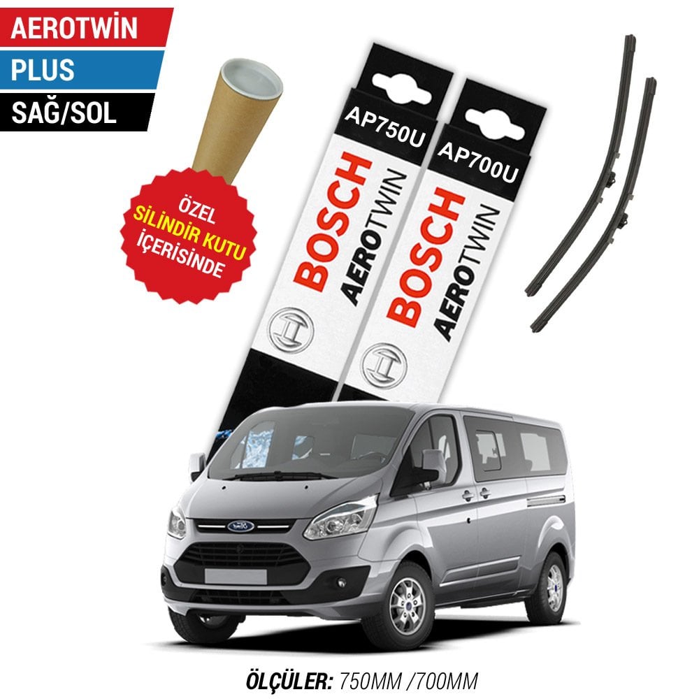 Ford Transit Custom Silecek Seti (2013-2016) Bosch Aerotwin Plus