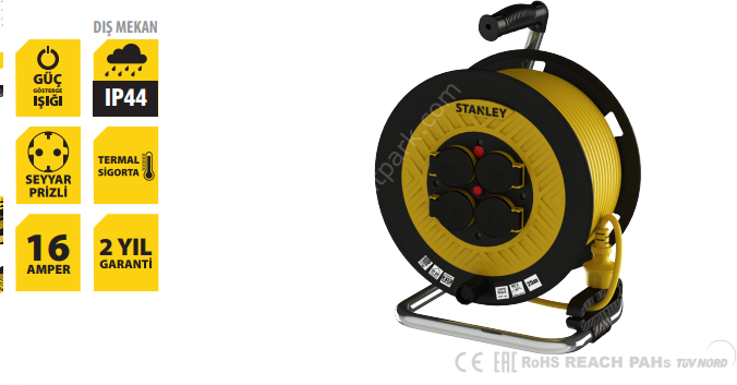 ST-P-5015 50M 3X1,5MM SEY.PLASTİK MAKARA STANLEY