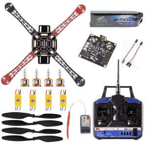 F450  Drone Seti Combo Paket 4 kanal kumanda ve KK Uçuş Kartlı