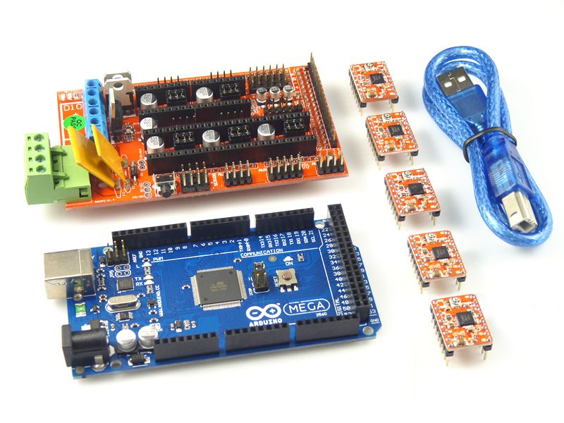 Reprap Ramps 1.4 Yazıcı Kit (Arduino Mega + 5 Adet A4988 Sürücü + Reprap 1.4 Kontrol Kartı)