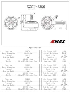 Emax ECO II Series 2306  2400kv Fırçasız Motor