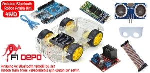 Arduino Bluetooth Robot Araba Kiti - 4WD