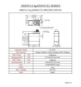 EMAX ES9051 4.3g Dijital Mini Servo Motor