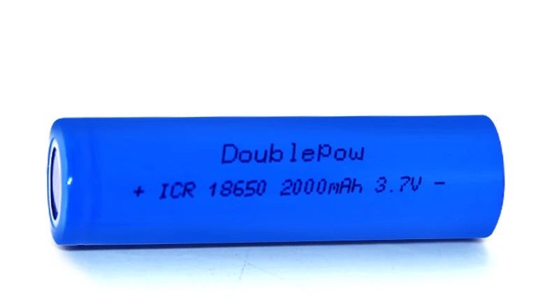 Doublepow 3.7V 2000mAh 18650 Li-ion Şarjlı Pil Başsız