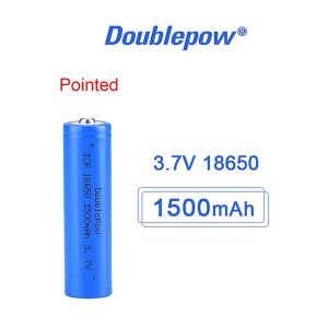 Doublepow 3.7V 1500mAh 18650 Li-ion Şarjlı Pil Başlı
