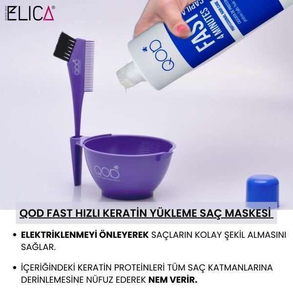 QOD Fast Hızlı Keratin Yükleme & Elektriklenmeyi Önleyici Saç Maskesi - 1000 ML