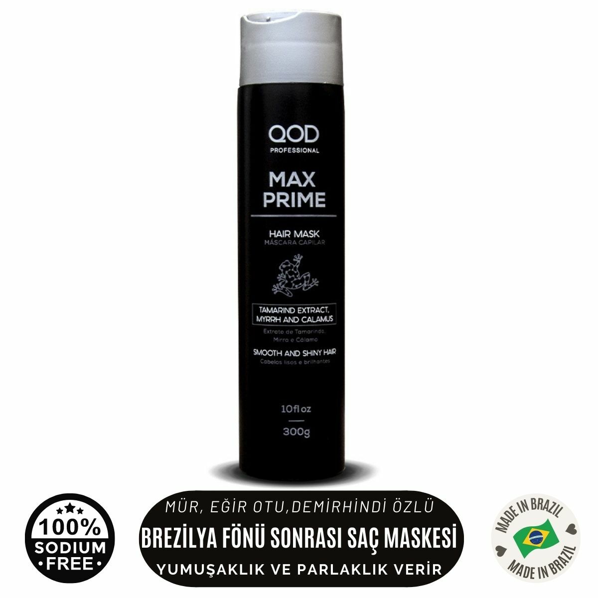QOD Profesyonel Max Prime Keratin  Bakım  Saç Maskesi 300 ml - Brezilya Fönü Sonrası Saç Maskesi