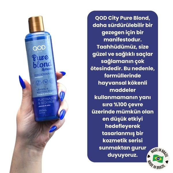 Mor Vegan Saç Kremi QOD City Pure Blond & More Vegan Saç Kremi 250 ml - Mor Pigmentli Saç Kremi