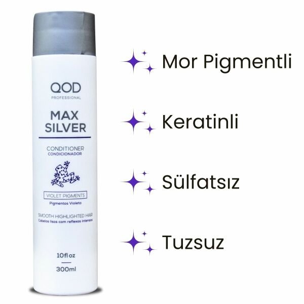 Mor Silver Saç Kremi QOD Profesyonel  Max Silver Saç Kremi 300 ml / Mor Pigmentli