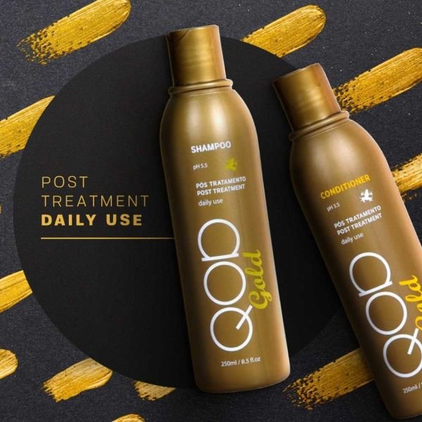 Brezilya Fönü Şampuanı QOD Profesyonel  Gold Şampuan 250 ml -Altın Nano Partiküller / Brezilya Fönü Sonrası Şampuan