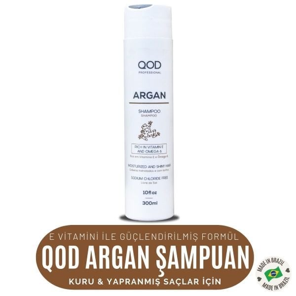 QOD   Profesyonel   Argan Şampuan  300 ml  - Extra  Parlaklık & Yumuşaklık