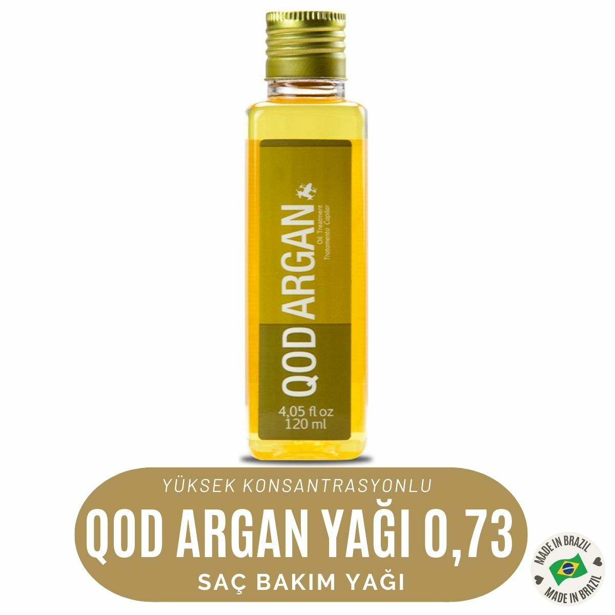 Kuru Saçlar için Yoğun Nem Veren Argan Yağı -QOD Profesyonel Argan Saç Bakım Yağı 120 ml