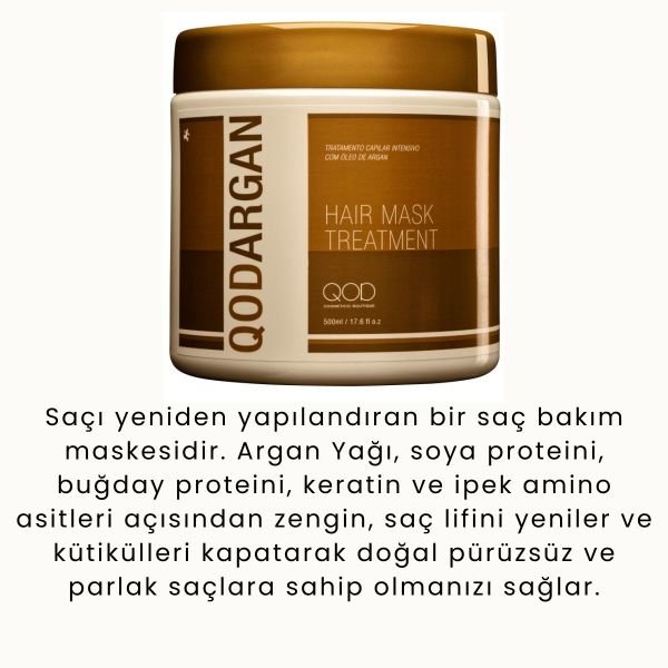 QOD Profesyonel Argan Saç Bakım Maskesi 500 Gr
