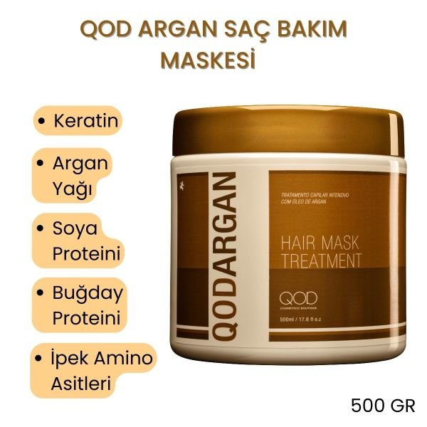 QOD Profesyonel Argan Saç Bakım Maskesi 500 Gr
