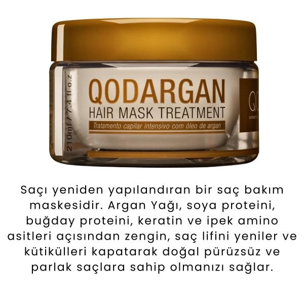 QOD Profesyonel  Argan Şampuan + Saç Kremi + Saç Maskesi