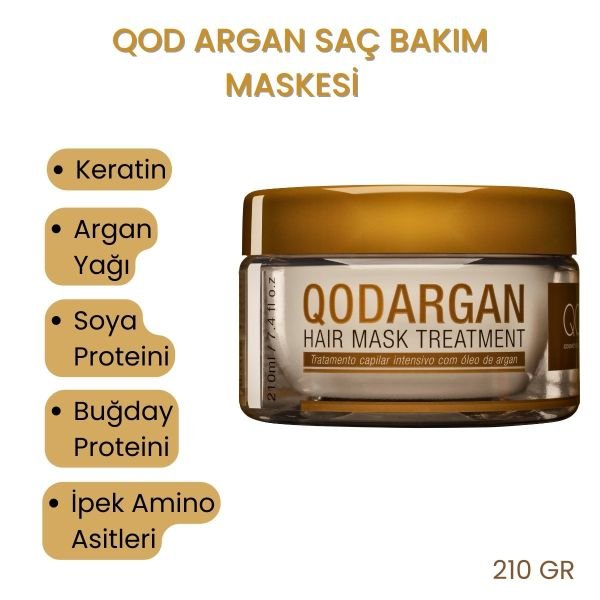 QOD Profesyonel  Argan Şampuan + Saç Kremi + Saç Maskesi