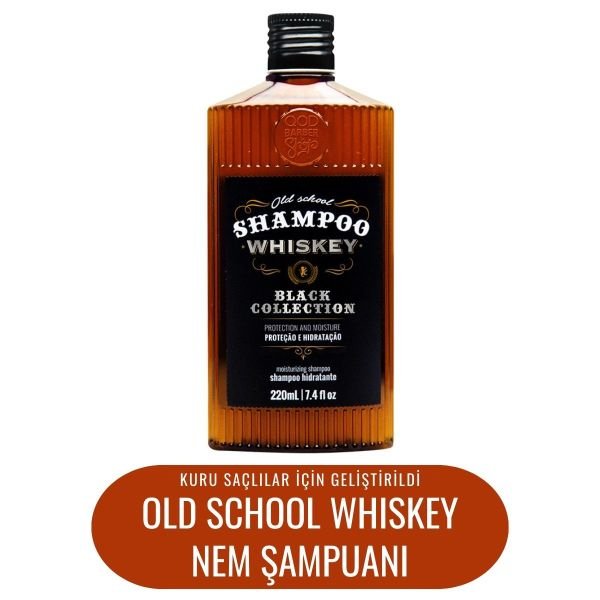 QOD Barber Shop Old School Whiskey Şampuan  220 ml / Nem + Koruma
