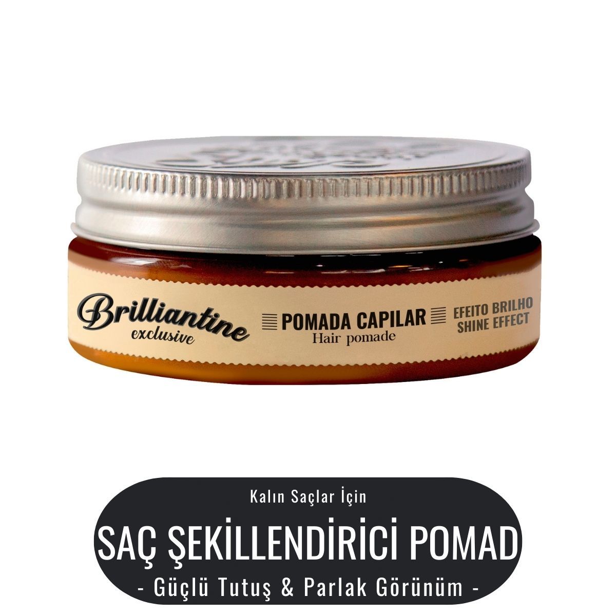 Saç Şekillendirici Pomad QOD Barber Shop Brilliantine Saç Pomadı 130 Gr - Mat Görünüm - Kalın Telli Saçlar  İçin