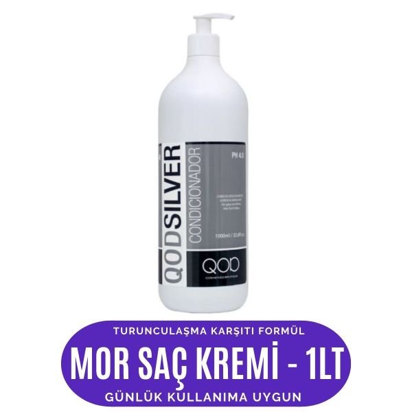 QOD Profesyonel Silver Saç Kremi - Mor Pigmentli Saç Kremi 1000 ml