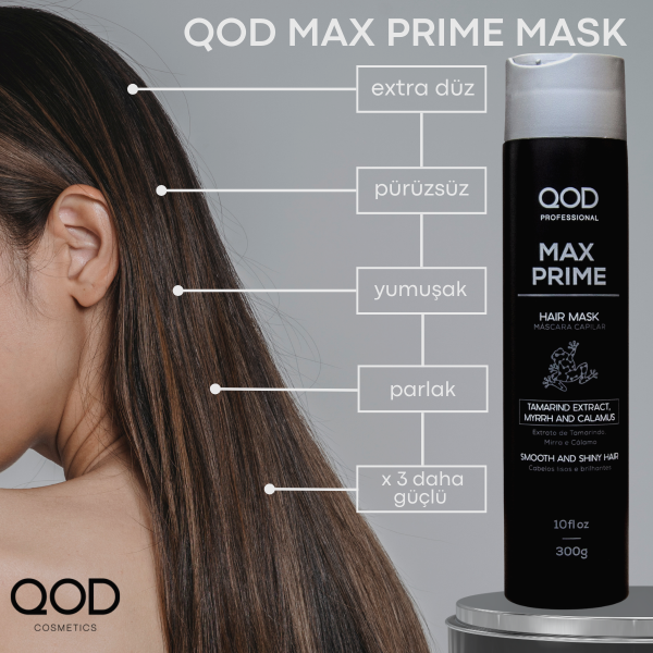 Brezilya Fönü Keratini QOD Max Prime  Profesyonel Brezilya Keratin Uygulama Başlangıç Kiti(Kısa Saç) + Sonrası Brezilya Fönü Maskesi- QOD Max Prime After Treatment  Keratin  Mask-QOD Max Prime  Keratin  Bakım  Maskesi 300 ml