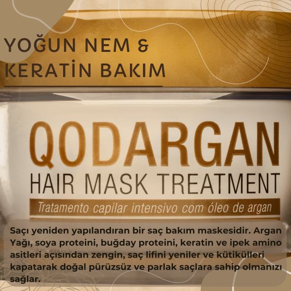 Brezilya Fönü Keratini QOD Max Silver Profesyonel Brezilya Keratin Uygulama Yoğun Bakım Kiti (Uzun Saç) + Sonrası Keratin & Argan Maske-QOD Profesyonel Argan Saç Bakım Maskesi - Yoğun Bakım 210 Gr