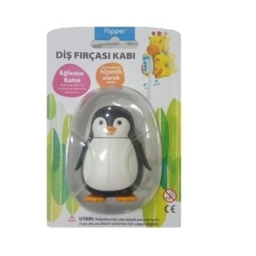 Flipper Hijyenik Diş Fırçası Kabı - Penguen